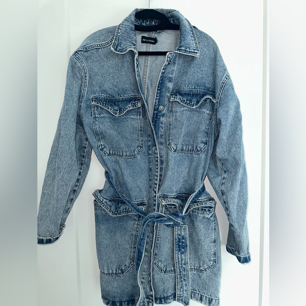 Denim tie dress